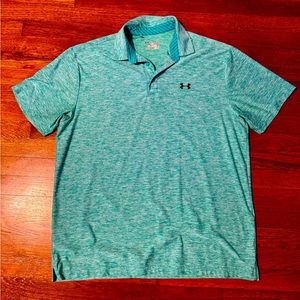Under Armour HeatGear Green Polo - Size XL - Loose Fit